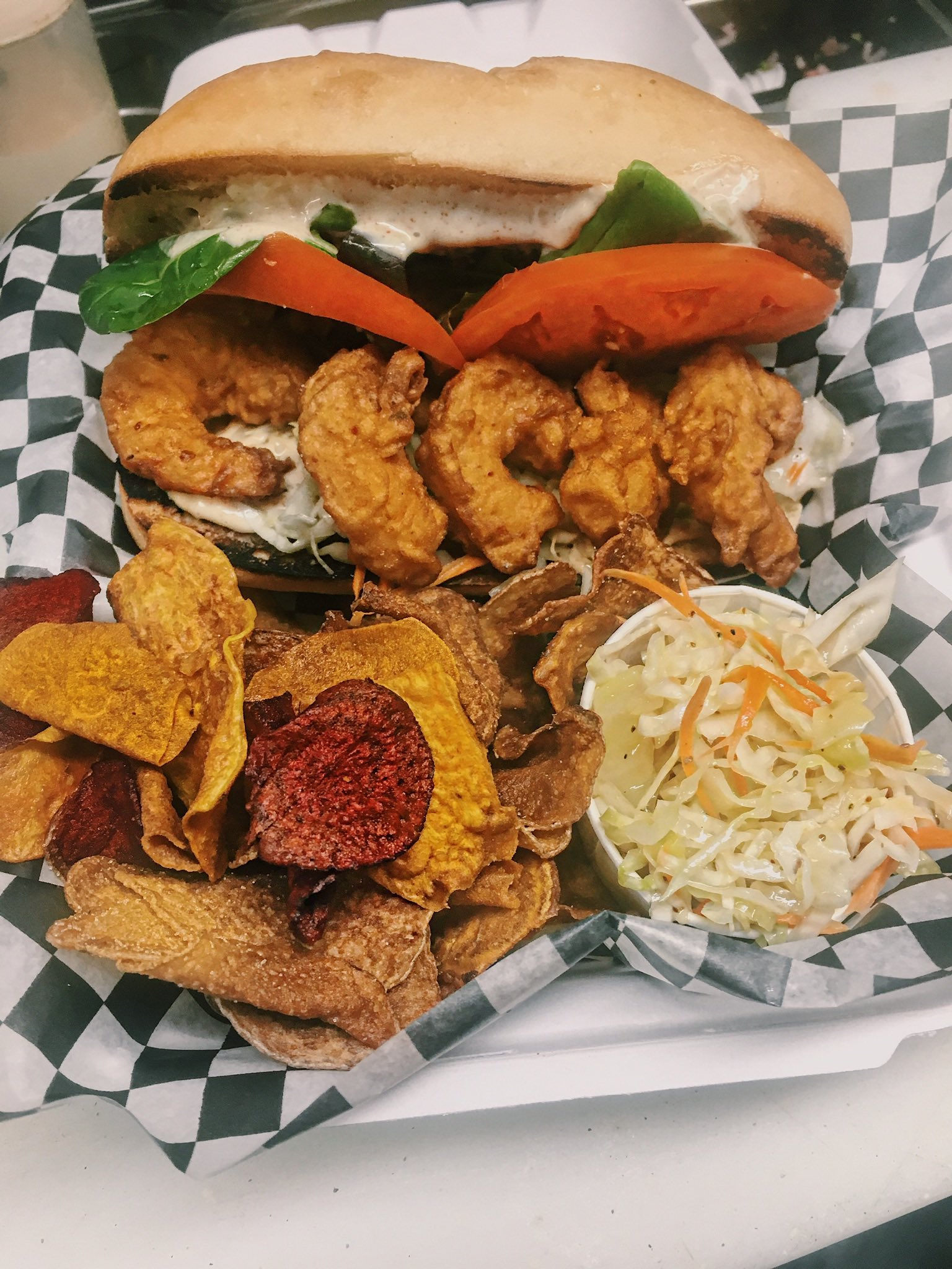 Shrimp Po' Boy sandwich